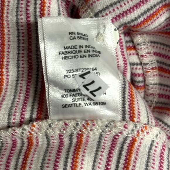 Tommy Bahama Men's Size Small North Beach Baja Hoodie Coconut Stripe - Picture 9 of 9